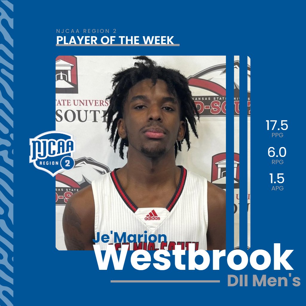 We can't forget the DII Men's Basketball Player of the Week!! #NJCAARegion2