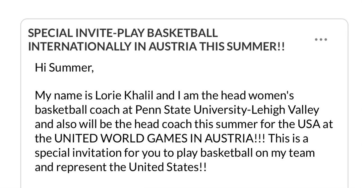 I’m so honored by this amazing opportunity!