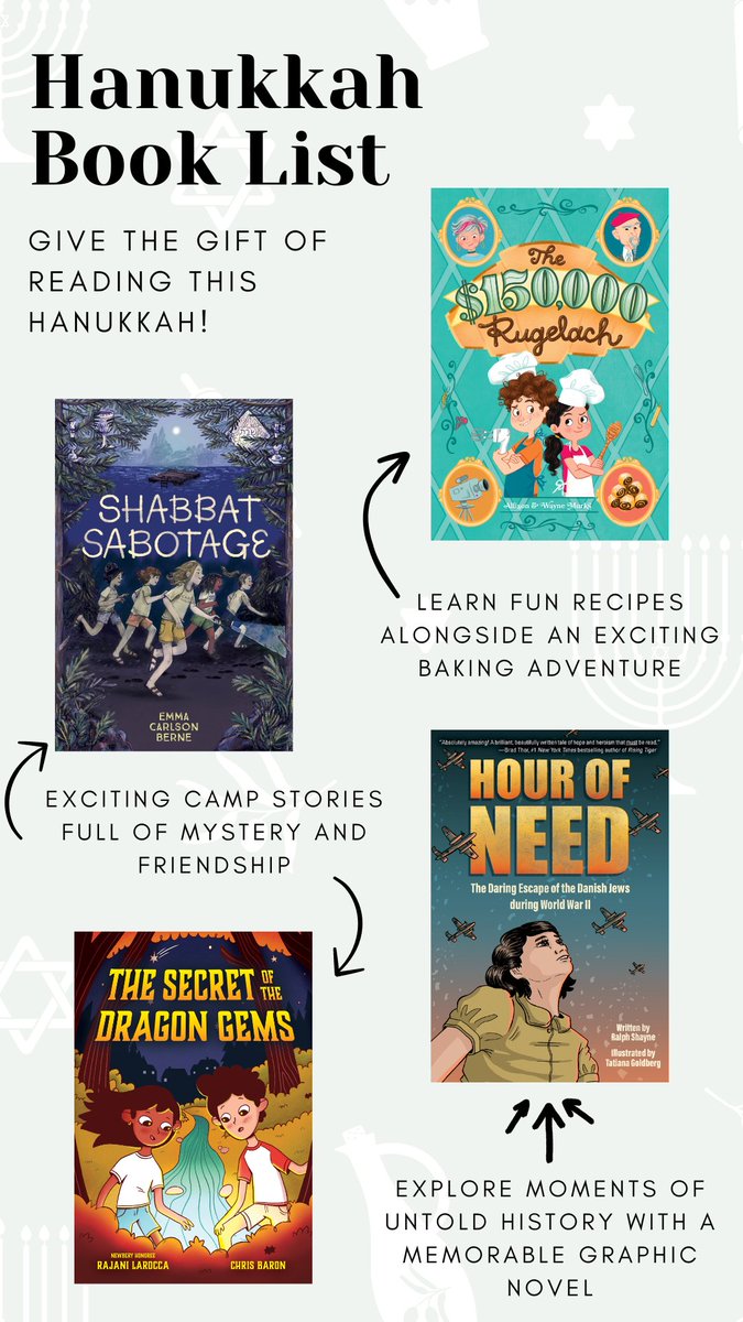 This Hanukkah, give the gift of reading! With these educational and exciting #YellowJacket titles, young readers can continue to honor their Jewish identity following this year's special eight nights. Chag sameach!

#BeeAReader🐝