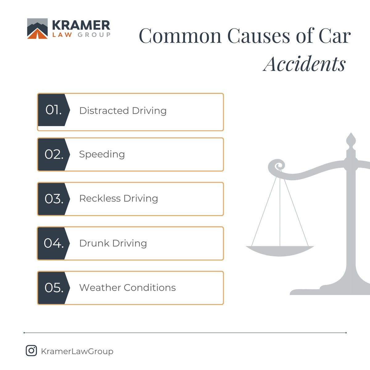 Stay ahead of potential risks on the road. From distractions to adverse weather, recognize the causes to ensure a safer journey. #RoadSafety #StayAware  #utah #JusticeForAll #LegalSupport #JusticeServed #usa #InjuryLawFirm #InjuryVictims