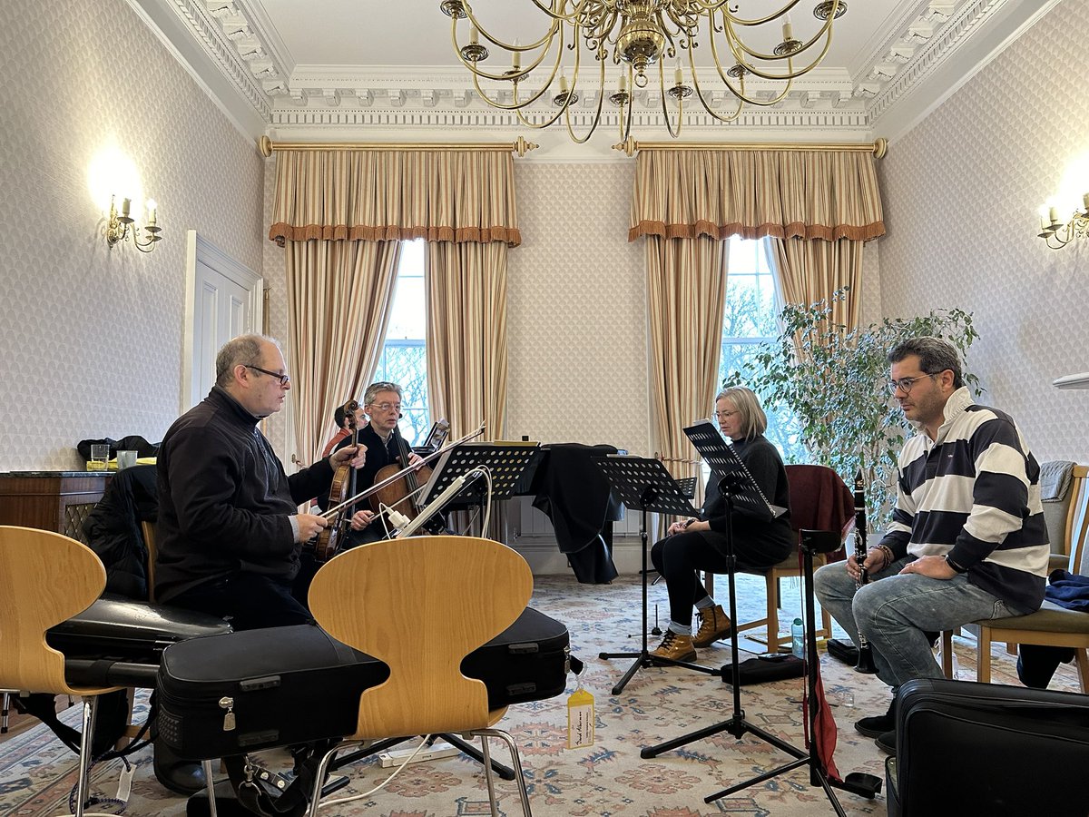 HEB_Ensemble's tweet image. First notes of a new piece! Always exciting!!

Rehearsing a commission from @GleaveRylan for this week’s inaugural @thenightwith Festival!!

Do come along, 🎫 festival passes 🎫 are still available!