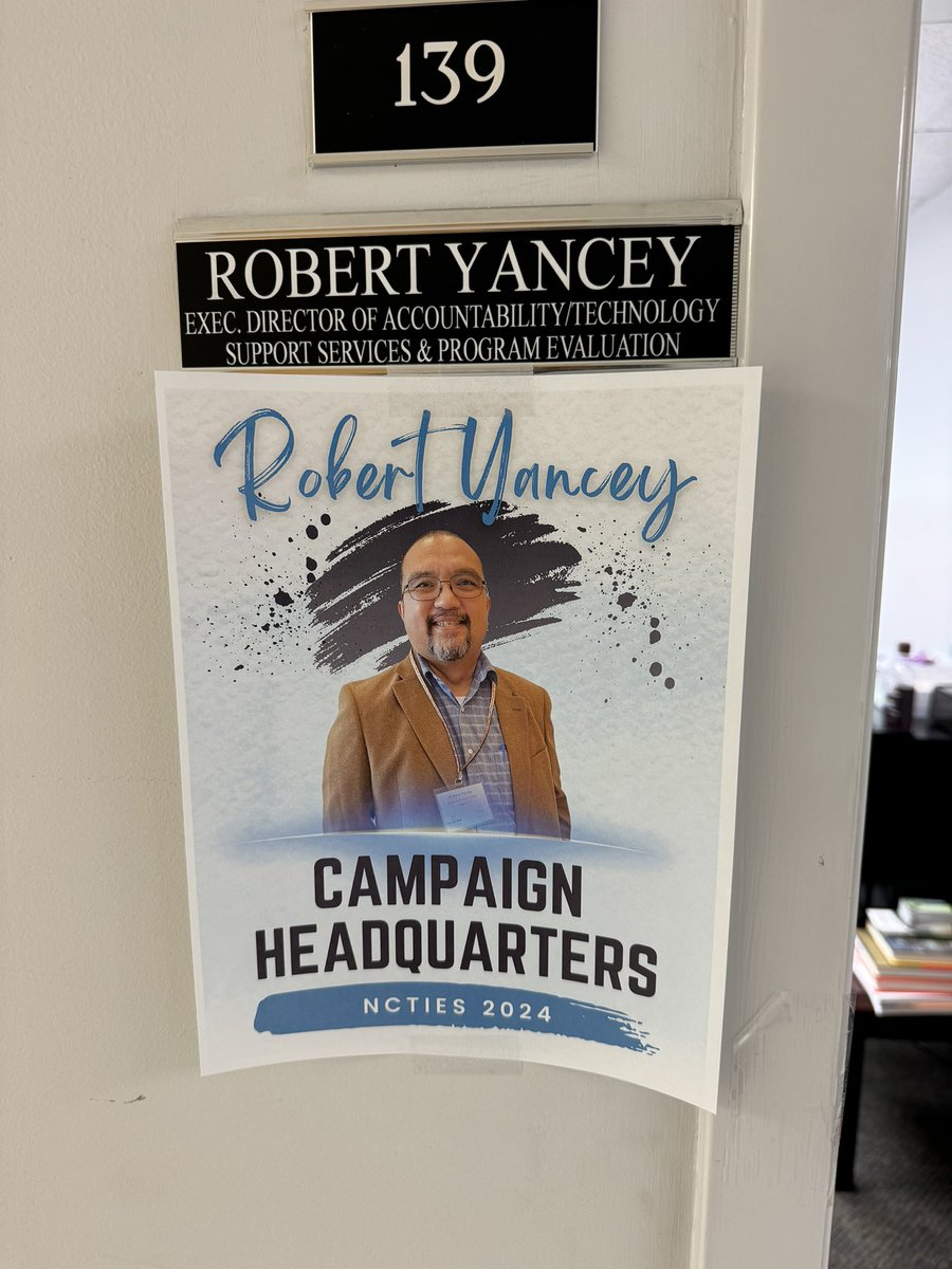 Made an addition to the office this morning :) #NCTIES2024