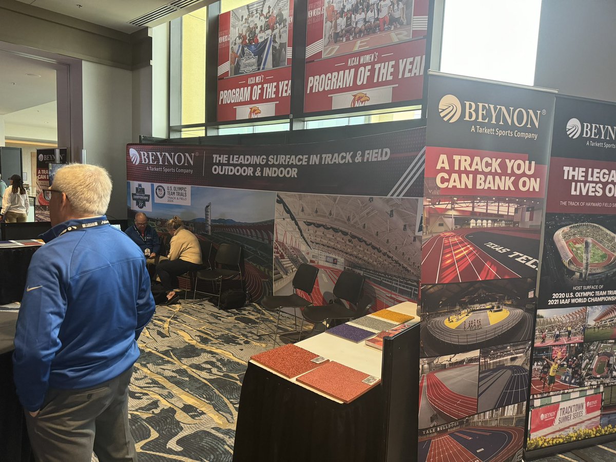 CoachPFieldTurf's tweet image. Excited to be here in Denver for the National College Track &amp;amp; Field Show!  Come down to the @BeynonSports booth to learn about the industry leader in Tracks!  #MakingFastLookGood #IndustryLeader @Tarkett_Renner