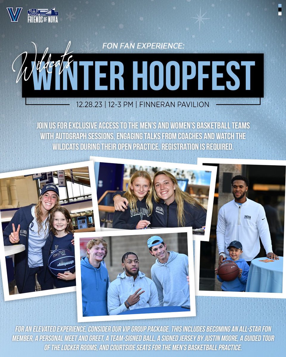 Nova Nation! Excited to announce our first ever Wildcats Winter Hoopfest! Tickets are now on sale at friendsofnova.com/pages/events