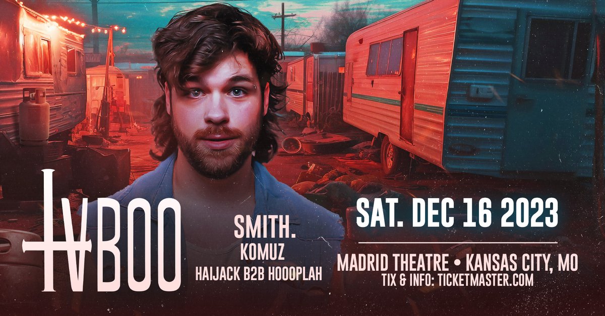 ZOOKSProduction's tweet image. 🚨 Just Announced! 🚨
.
Join us for an evening with TVBOO, smith., Komuz, and Haijack b2b Hoooplah at The Madrid this Saturday! 🎉
.
Tickets: bit.ly/TVBOO2023 🎟