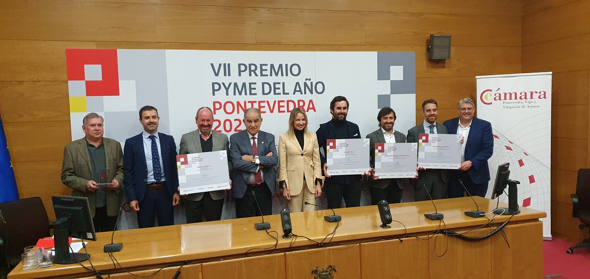 🏆 ACSM Shipping CO, dedicada al desarrollo de servicios y soluciones submarinas a los mercados de energías renovables, ha recibido hoy el #PremioPyme 2023 de Pontevedra, un galardón que concedemos con @bancosantander, @camarascomercio y @Farodevigo acortar.link/Dwwi6e