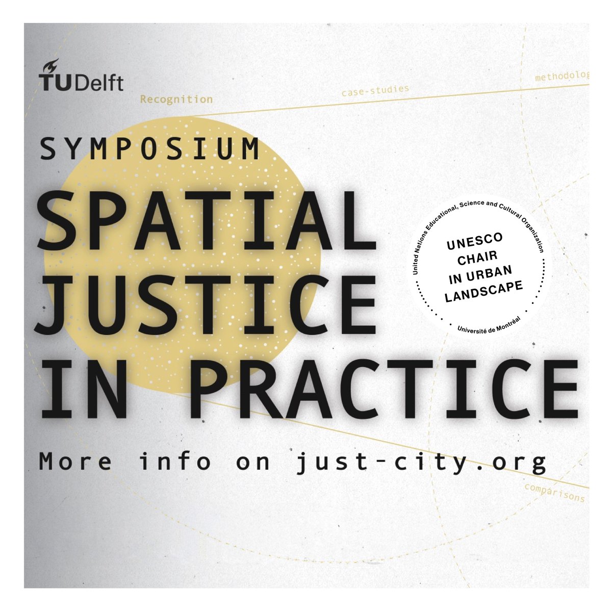 Last week, Rashid Mushkani, doctoral student at the @unesco_studio, presented his research at the “Benchmarking Spatial Justice in Policymaking, Planning and Design” Symposium, organized by TU Delft Centre for the Just City, Netherlands. 👉 just-city.org