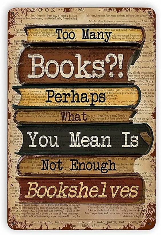 *Sigh* The same story every time. A bibliophile must always be ready to defend physical books.... There is no such thing as 'too many books'! #BookChatWeekly 📚💖