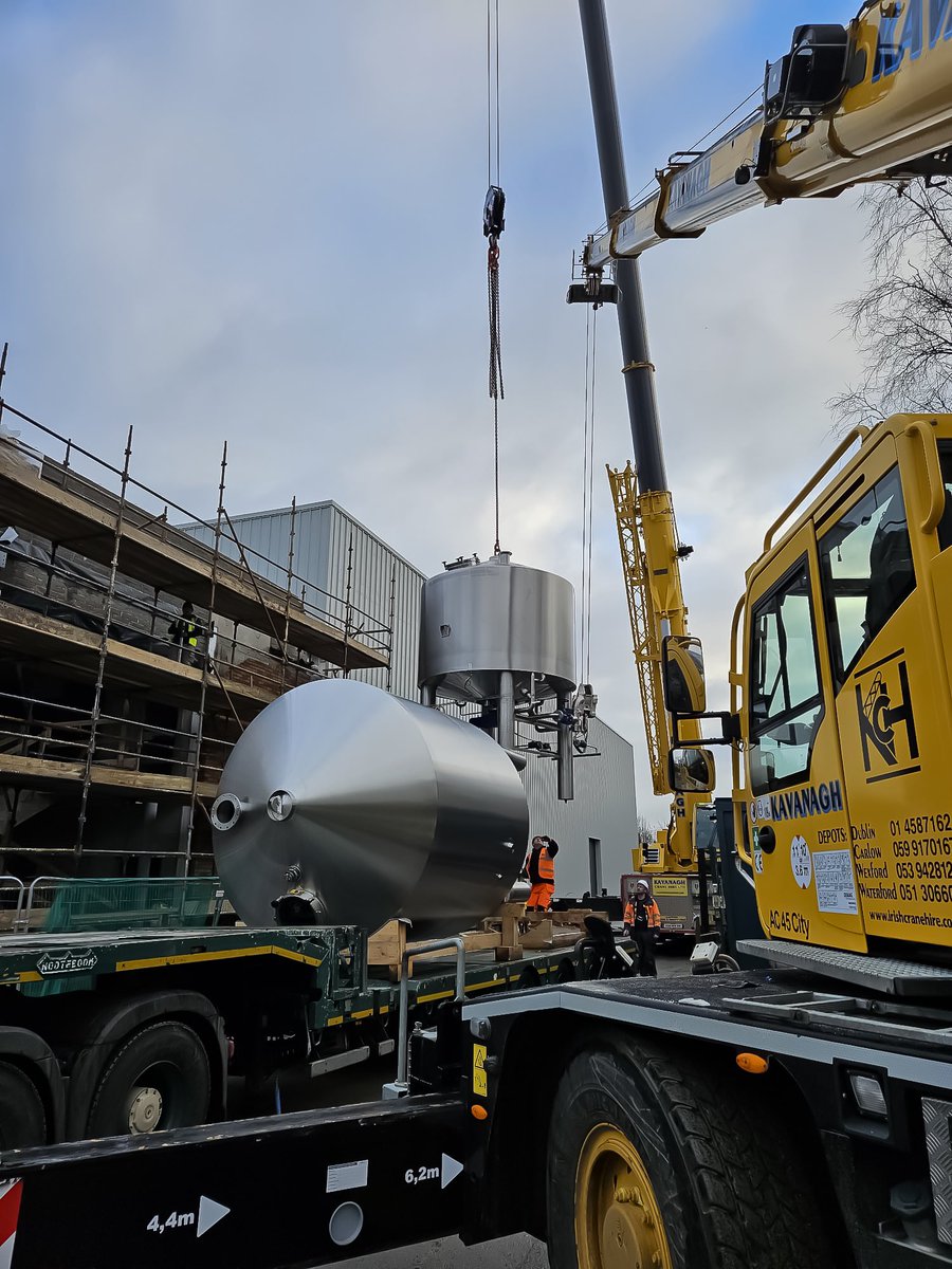 Christmas came early. A lot of excitement around the brewery today as the first vessels of the new brewhouse arrived. #StraightFromTheSource