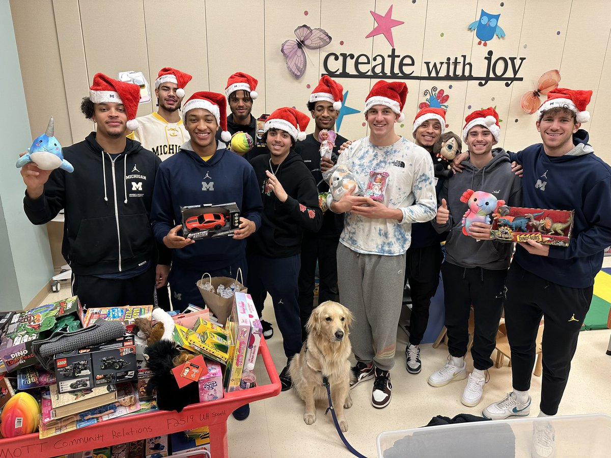 Grateful AGAIN to spend time with the wonderful boys, girls & families at @MottChildren, so inspired by our young men for their thoughtfulness, caring & desire to give during the holidays! If you want to donate be sure to head to mottchildren.org/toystore