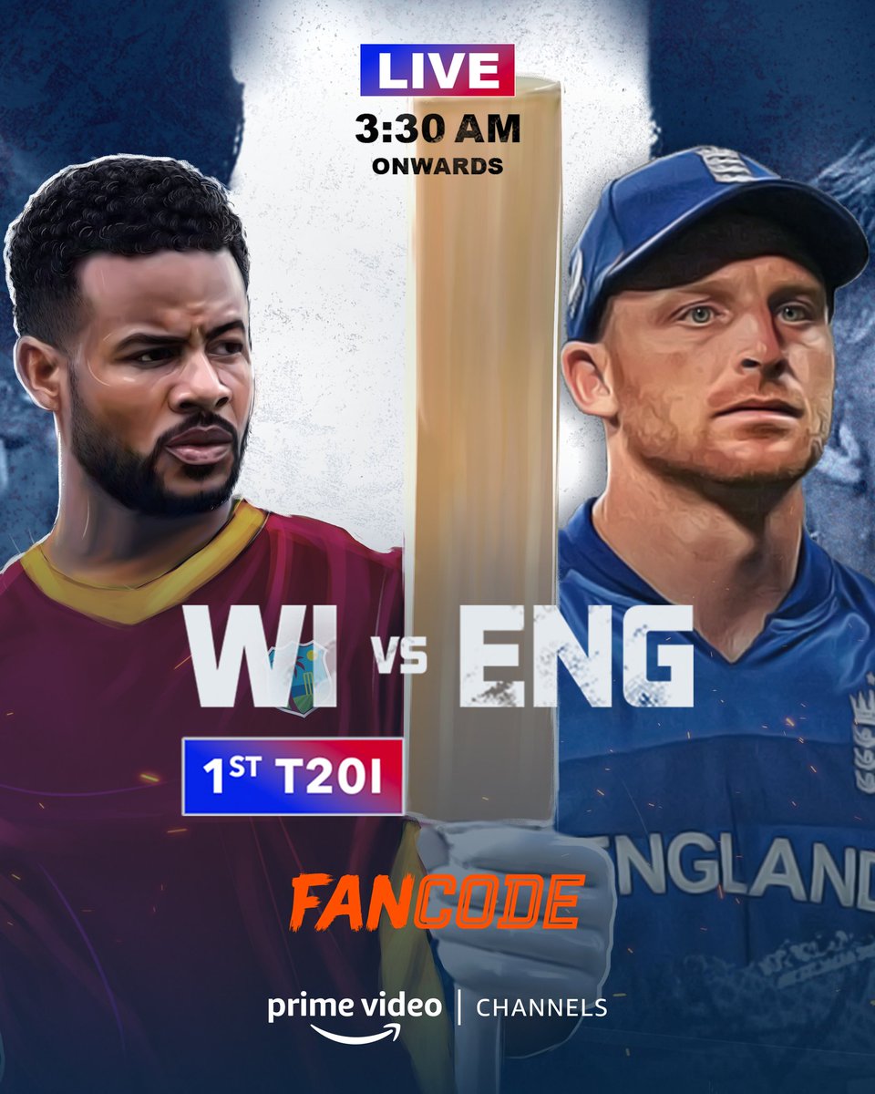 this clash already has us at the edge of our seat 👀

Watch WI vs ENG 1st T20I, Dec 13 LIVE on #PrimeVideoChannels with a FanCode subscription!