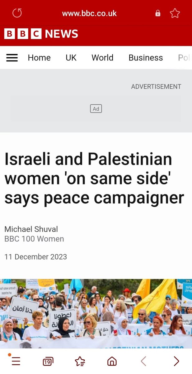 "Both of us feel the sorrow of the other, because we’re on the same side. We’re mothers. We’re women. We want a better future for everyone here in this region." 
Dr. Yael Braudo-Bahat, Co-director of Women Wage Peace, chosen by the BBC as one of the 100 influential women of 2023.