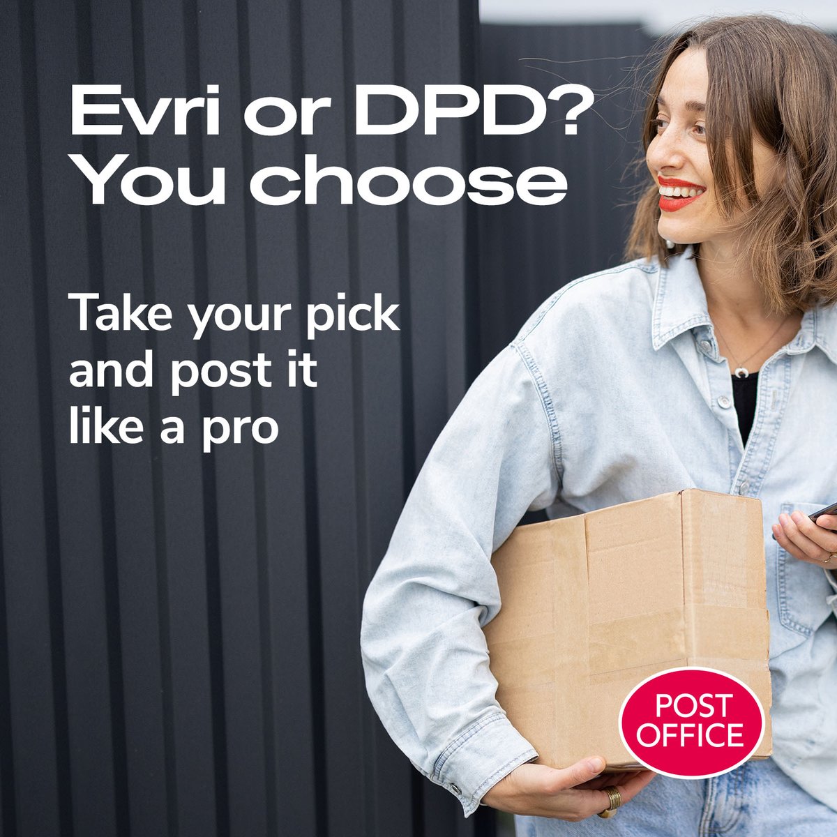 Now you have more choice 👌​ We’ve added Evri and DPD alongside our usual postage services at selected branches 📦