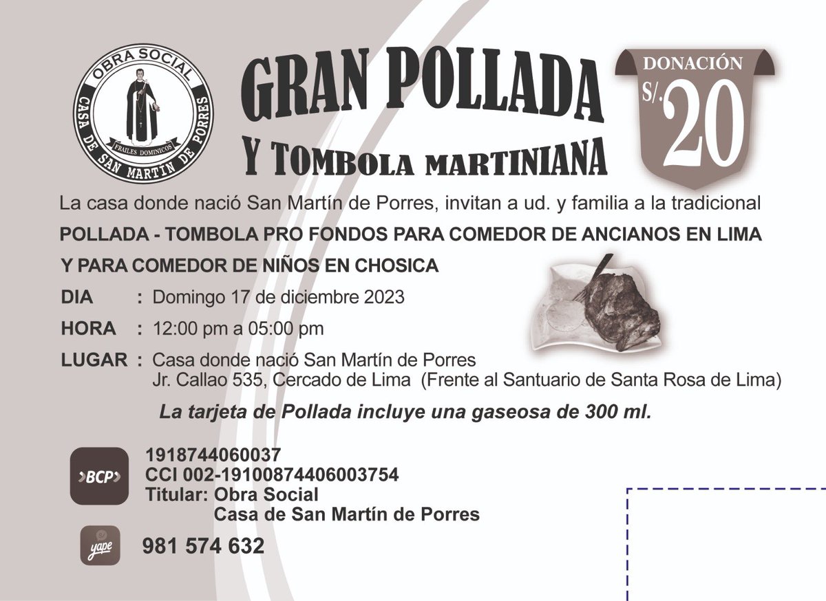 rmapalacios's tweet image. No se olviden de los mayores esta Navidad. La familia dominica tiene esta gran obra y vive de la caridad de todos ustedes.
Este domingo pueden ayudar mucho y de una forma muy concreta!
Gracias a todos!