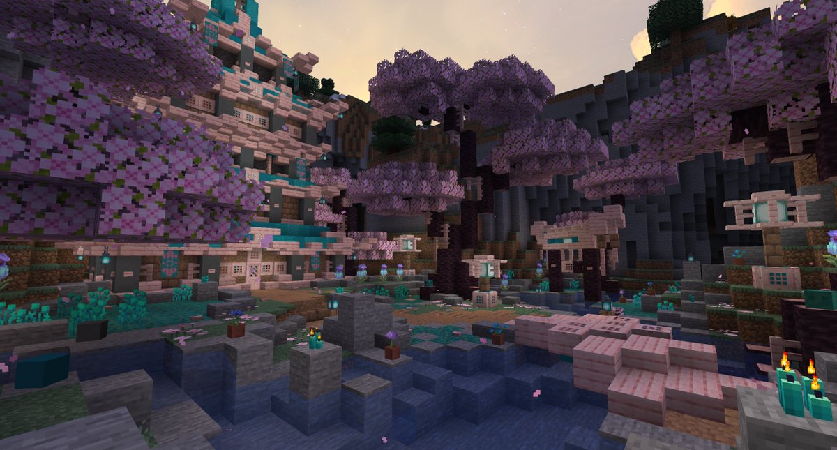 AruSdownside's tweet image. On me dit dans l'oreillette qu'il faut que je poste plus ici !! Du coup des piti screen du déco defis des 700 follows sur twitch :D (bois de cerisier - mud - couleur cyan) On ce retrouve demain pour plus de cubes à 7H !!!  :p
#minecraftbuild #twitchstreamer #minecrafttwitch