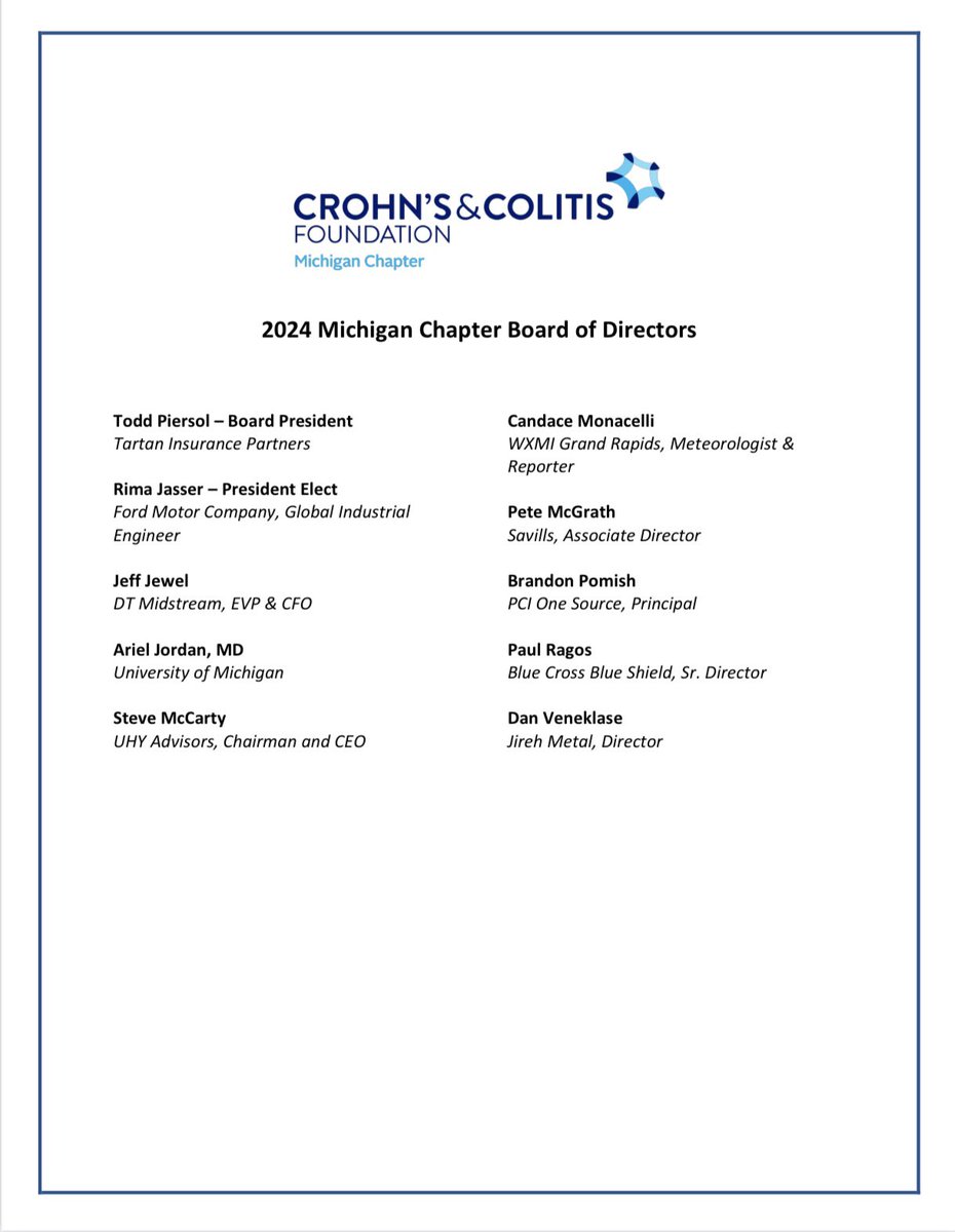 Ariel Jordan, MD (@ariel_jordan22) on Twitter photo Excited to announce I will be joining the Michigan chapter <a href="/CrohnsColitisFn/">Crohn's & Colitis Foundation</a> board of directors in January! Looking forward to serving my local IBD community in this new role! 💜 Excited to announce I will be joining the Michigan chapter <a href="/CrohnsColitisFn/">Crohn's & Colitis Foundation</a> board of directors in January! Looking forward to serving my local IBD community in this new role! 💜