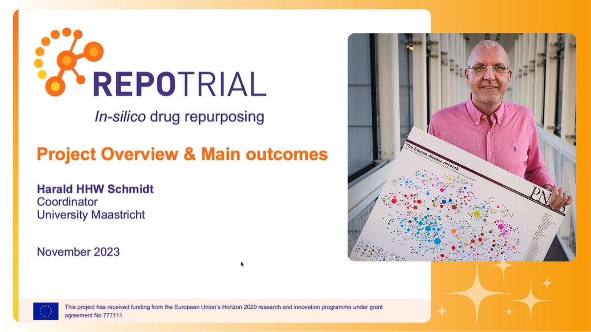 📽️1⃣👉youtu.be/Tt36C7_3nsM
Today we kick off the final #RepoTrial video series: 
Lean back, relax, and enjoy free lectures about #SystemsMedicine and #DrugRepurposing!  The scientific coordinator @hhhwschmidt takes the lead by presenting the project overview &amp; main outcomes.