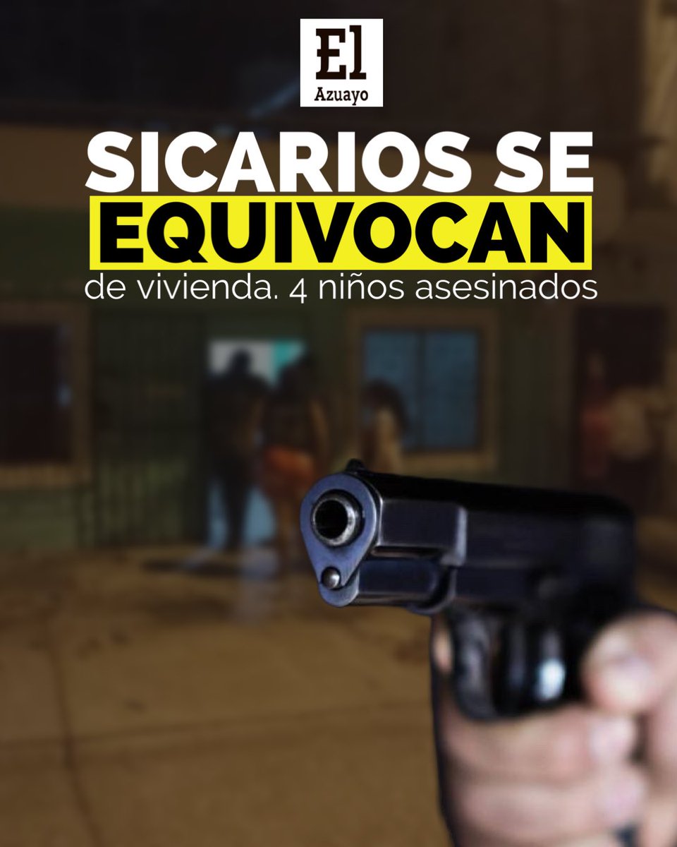 #ECUADOR|| El general Víctor Herrera Leiva, manifestó que el objetivo de los criminales eran sus vecinos, quienes viven en una casa contigua. Los matones llegaron en un carro blanco y dispararon desde la ventana.

Como consecuencia de este hecho murieron cuatro hermanitos.