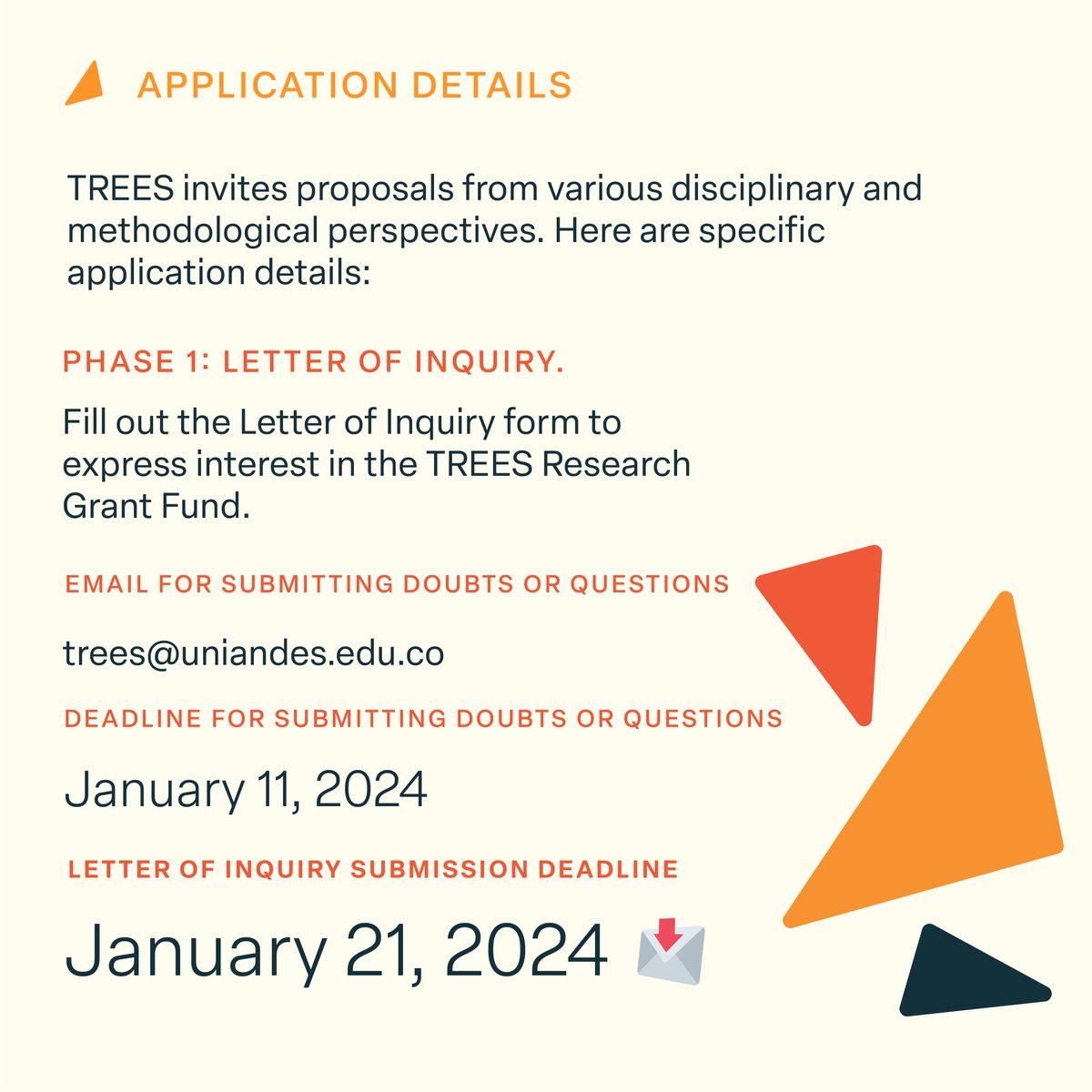 🌟 Exciting news! The II TREES Research Grant Fund is now accepting Letter of Inquiry submissions! 🌍✨
🔗 For all necessary information and the submission form, visit: shorturl.at/befk1
#TREESResearchGrantFund #InequalityStudies #ResearchOpportunity
