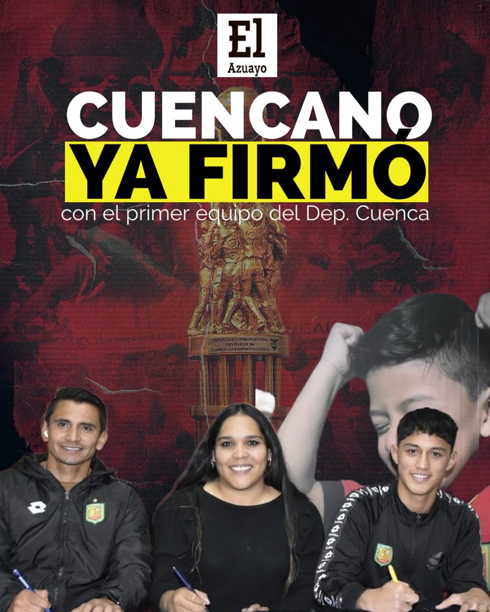👏🏻Enhorabuena buena que por fin el Deportivo #Cuenca empiece a ver en las formativas. El club anunció la contratación del cuencano Paulo Uruchima Ruilova de tan solo 15 años, para la siguiente temporada, proveniente de las formativas del “Expreso Austral” desde los 9 años.