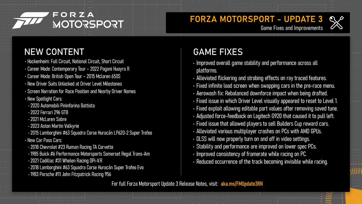 Forza Motorsport 7 Garage opens today