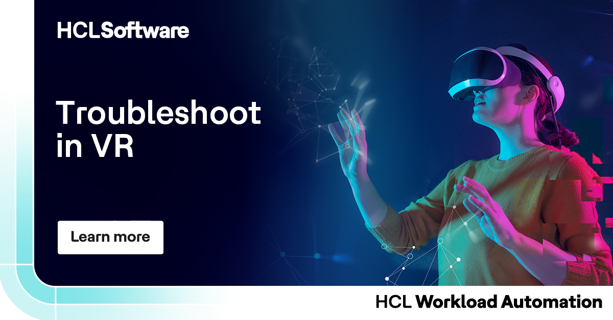 hclautomation's tweet image. In this fast-paced digital world world, it&apos;s crucial to keep your business-critical processes running smoothly. HCL T-Vrex lets you view your KPIs like never before: inside a virtual room 👓 
Learn more: shorturl.hcl-software.com/jl9bba

#HCLWorkloadAutomation #VR