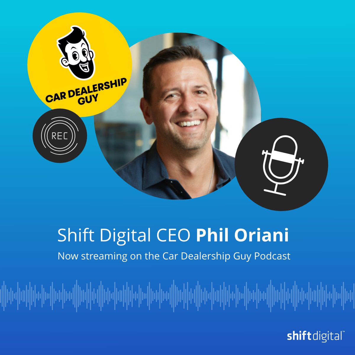 Don't miss Shift Digital’s CEO, Phil Oriani, on the @CDG_Podcast with @GuyDealership! Phil explores organic social media, the changing auto advertising landscape, and how Shift empowers OEMs and dealerships with data for an exceptional customer experience. ow.ly/1HgI50Qi0B4