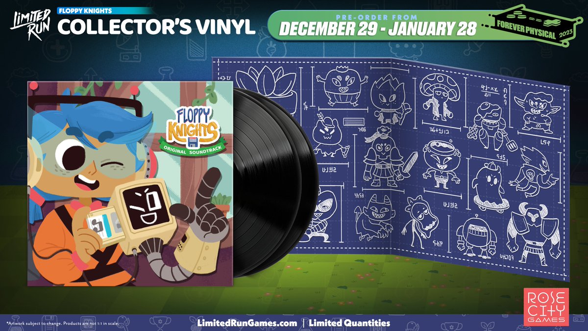 Plus, prepare for battle with Floppy Knight's original soundtrack composed by Grahm Nesbitt. We're offering a LIMITED collector's vinyl alongside pre-orders for the game! Learn more & wishlist today: bit.ly/3TlRUUz