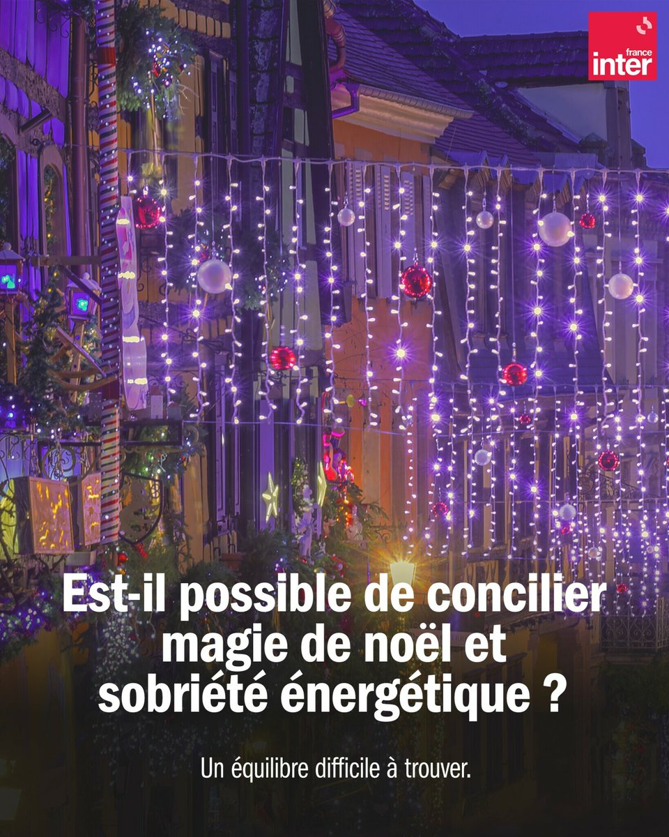 Tour de France des illuminations de Noël, quel équilibre entre magie de noël et sobriété énergétique ? ➡️ l.franceinter.fr/4h7 @CyrilPetit #le1314inter