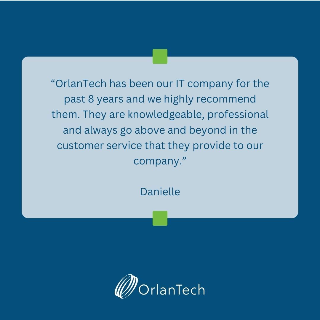 OrLANtech's tweet image. &quot;OrlanTech has been our IT company for the past 8 years and we highly recommend them...&quot; - Danielle

#OrlanTech #TechExperts #InnovationUnleashed #testimonial
