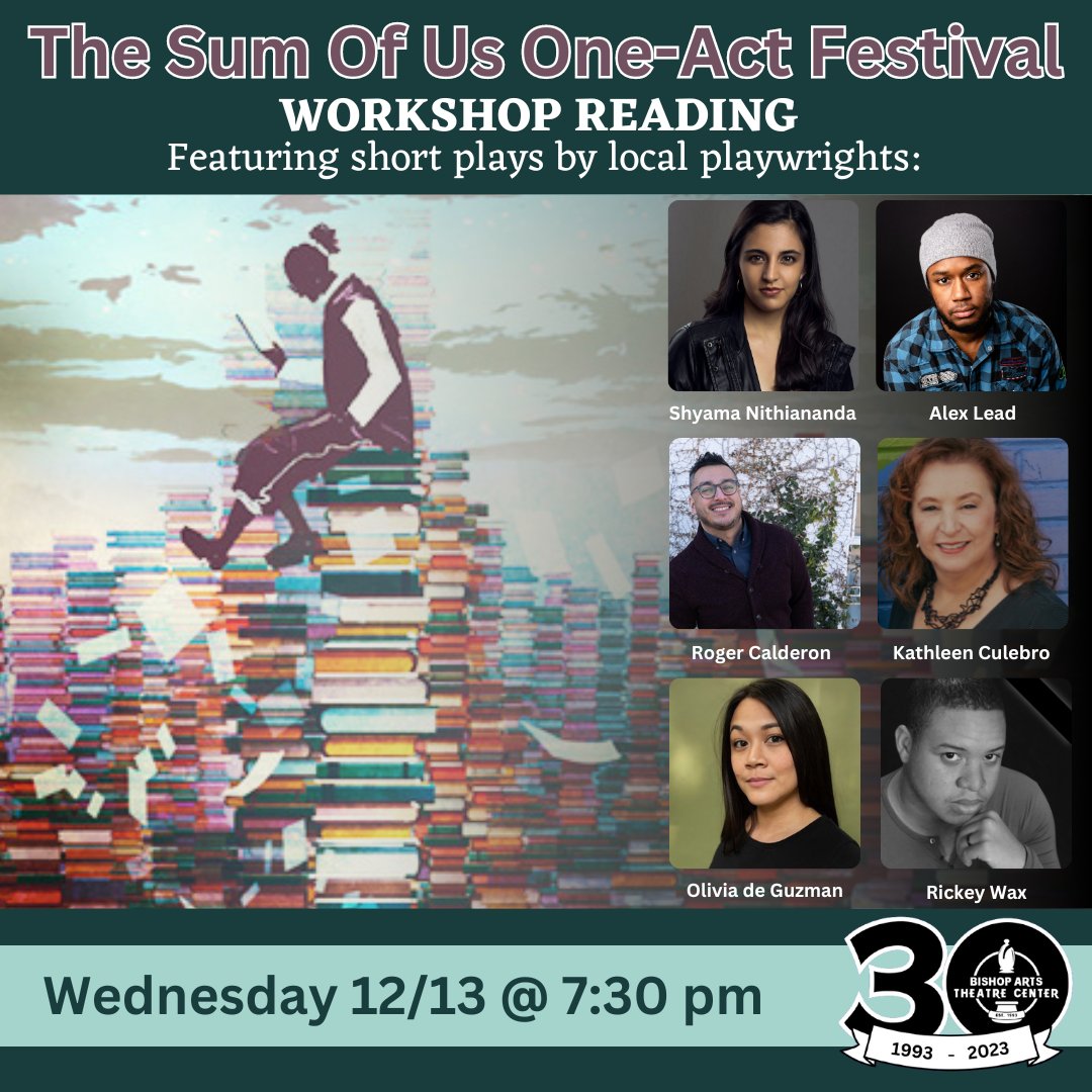 🎭 Join us for the Workshop Reading of the first play of 2024: 'The Sum Of Us One-Act Festival.' ✨

Witness a reading that features a collection of short plays by six local playwrights inspired by Heather McGhee's bestselling book. #TheSumofUsBook @hmcghee