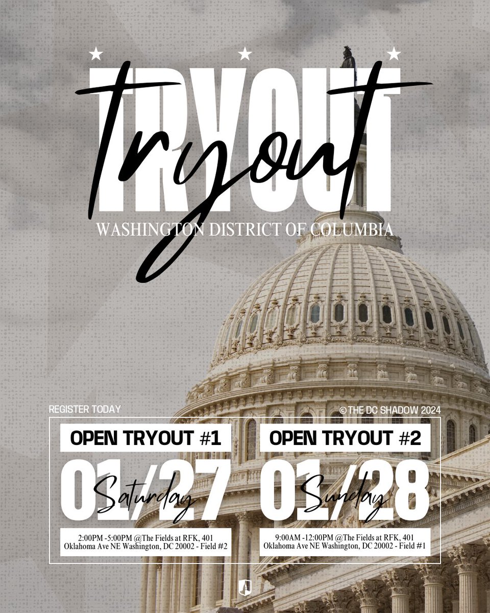 TRYOUT FOR THE DC SHADOW 2024 SEASON 🤟

Our tryout application is now LIVE through our linktree in our bio. If you might have any additional thoughts or questions, feel free to contact us at any time. 

It’s time to start counting down the days till our return #forthedistrict!!