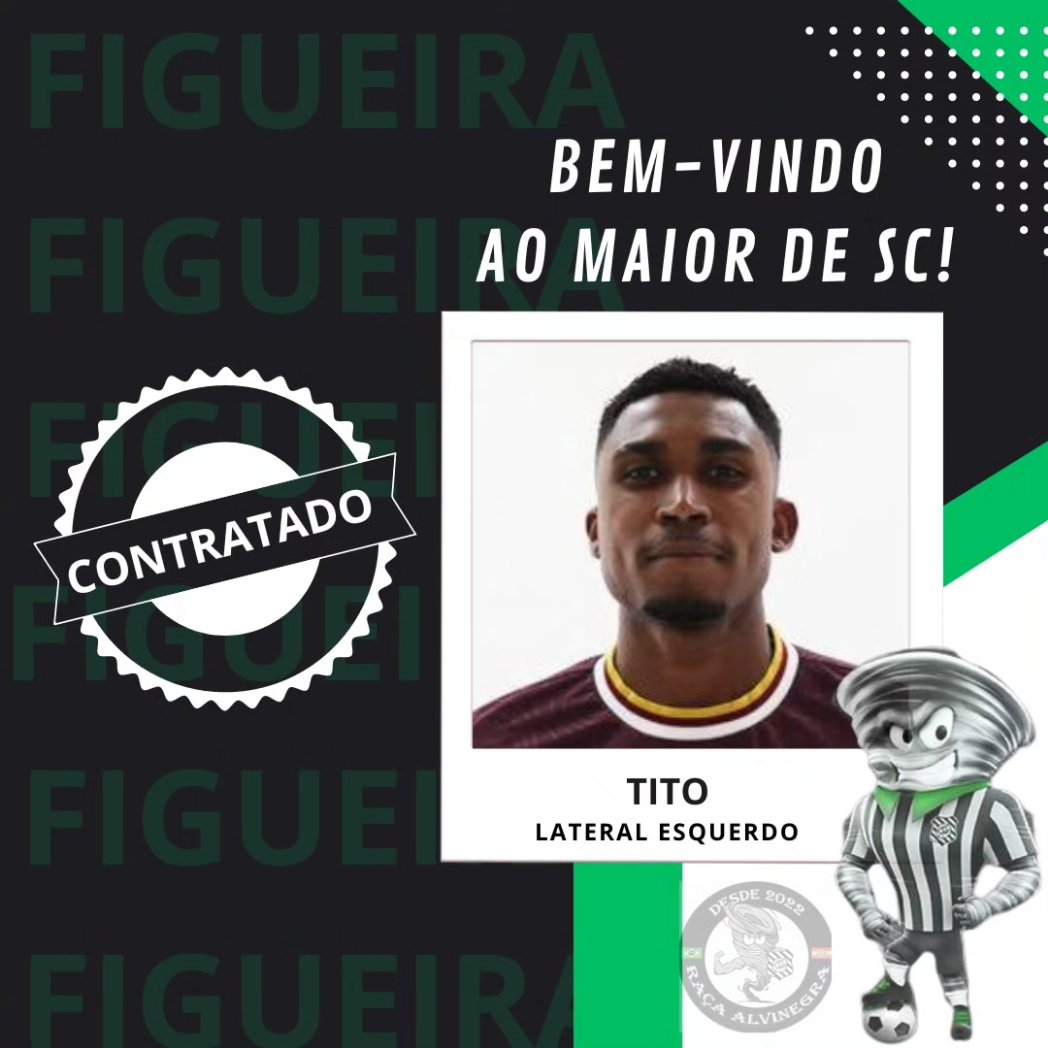 MAIS DOIS REFORÇOS!!

O Figueira anunciou mais dois reforços para 2024, são eles.

Jonathan, 29 anos, lateral esquerdo e jogou as duas últimas temporadas pelo Caxias-RS.

Tito, 26 anos, também lateral esquerdo, e jogou a última temporada pelo Ypiranga-RS e Ferroviária-SP.