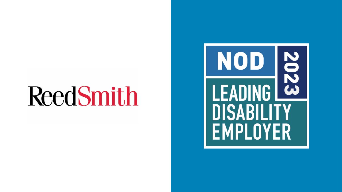 National Organization on Disability (NOD) (@nod_itsability) on Twitter photo Congratulations to <a href="/reedsmithllp/">Reed Smith LLP</a> for earning the 2023 #LeadingDisabilityEmployer Seal!
The Leading Disability Employer Seal is awarded to companies that have shown commitment to disability inclusion by implementing exceptional employment practices for people with disabilities. Congratulations to <a href="/reedsmithllp/">Reed Smith LLP</a> for earning the 2023 #LeadingDisabilityEmployer Seal!
The Leading Disability Employer Seal is awarded to companies that have shown commitment to disability inclusion by implementing exceptional employment practices for people with disabilities.