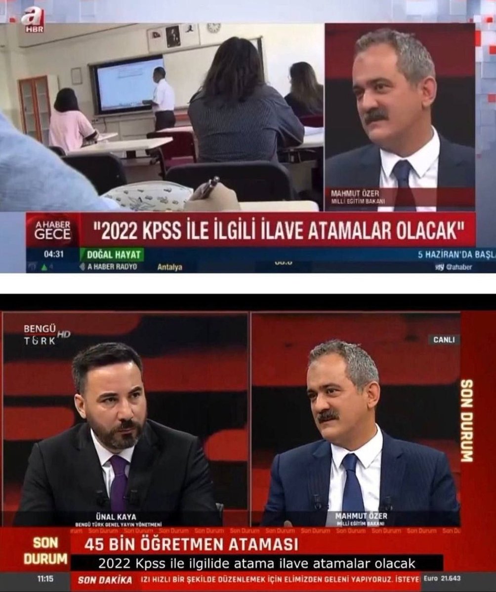 2022 KPSS ile ek atama sözü verildi devlet sözü verildi.Yeni atamada pay vermeyi unutmayın sn bakanım "Verilen sözleri yerine getirin.Çünkü verilen söz sorumluluğu gerektirir"
(İSRA 34)148
<a href="/RTErdogan/">Recep Tayyip Erdoğan</a> 
<a href="/Yusuf__Tekin/">Yusuf Tekin</a>
<a href="/cevdetakaychp/">Cevdet Akay</a>
#Ek2022SözüTorbaYasada