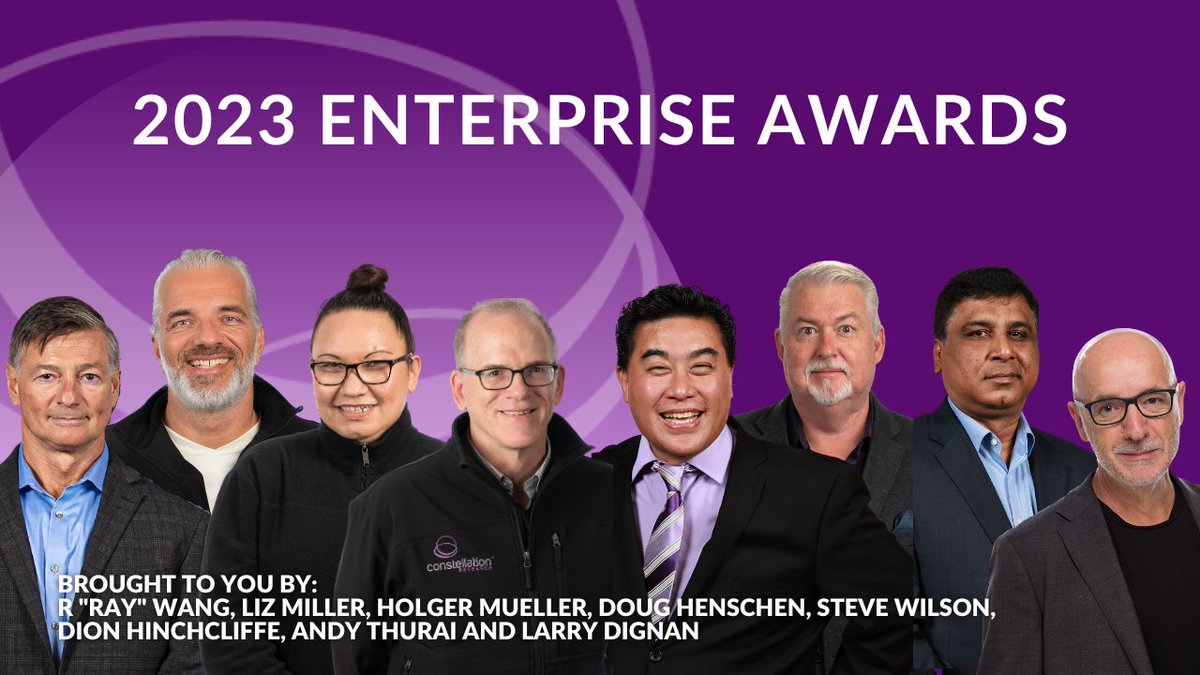 constellationr's tweet photo. Tune in WED @ 9 AM PST on @constellationr social channels for the 2023 Enterprise Awards > CR analysts give hot takes on the BEST &amp; WORST of #enterprise tech from the past year during @CRTV_Show Ep. 70. 

@lizkmiller @DHenschen @holgermu @dhinchcliffe @AndyThurai @ldignan @rwang0 https://t.co/GQfuYqHzW2