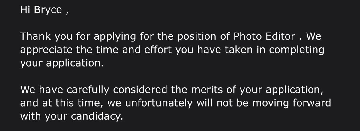 BeeXRyce's tweet photo. I’m so sick of this shit. I’ve been applying for new jobs nonstop for 7 months straight. 2-3 applications submitted EVERYDAY. Over 500 applications. I’ve started applying for entry level jobs at Starbucks and H&amp;M and can’t even get those… wtf is this shitty ass country https://t.co/BjMYXgCV4V