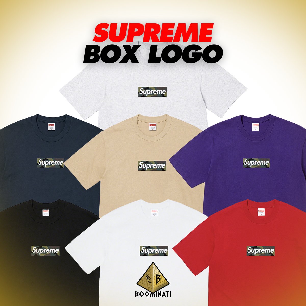 Supreme Box Logo season is not over yet 😳 Tomorrow, the new Supreme Box Logo t-shirts will be releasing! What is your favorite color? 🔥