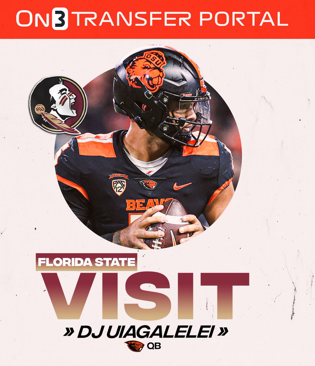 NEWS: Oregon State transfer QB DJ Uiagalelei will take an official visit to Florida State this weekend, @PeteNakos_ confirms🍢 on3.com/college/clemso…