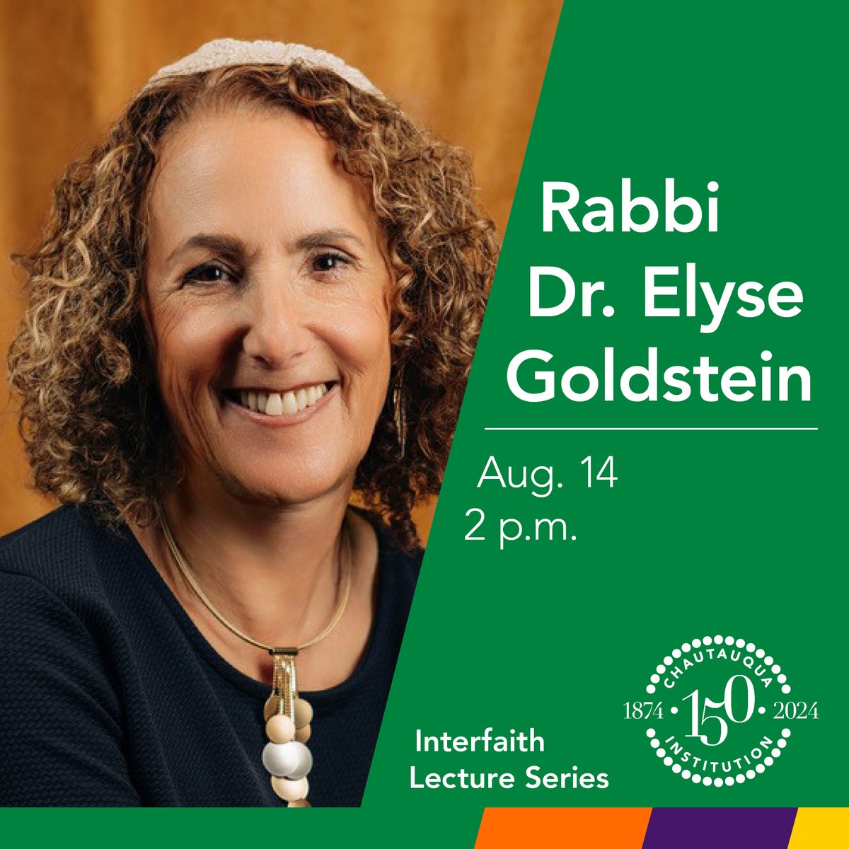 🚨#CHQ2024 ANNOUNCEMENT🚨 Rabbi Dr. Elyse Goldstein, founding Rabbi of City Shul, joins our 2024 Interfaith Lecture Series for a season of extraordinary events and experiences in Chautauqua's 150 year! #CHQ2024 #chq150 #INFWeekEight