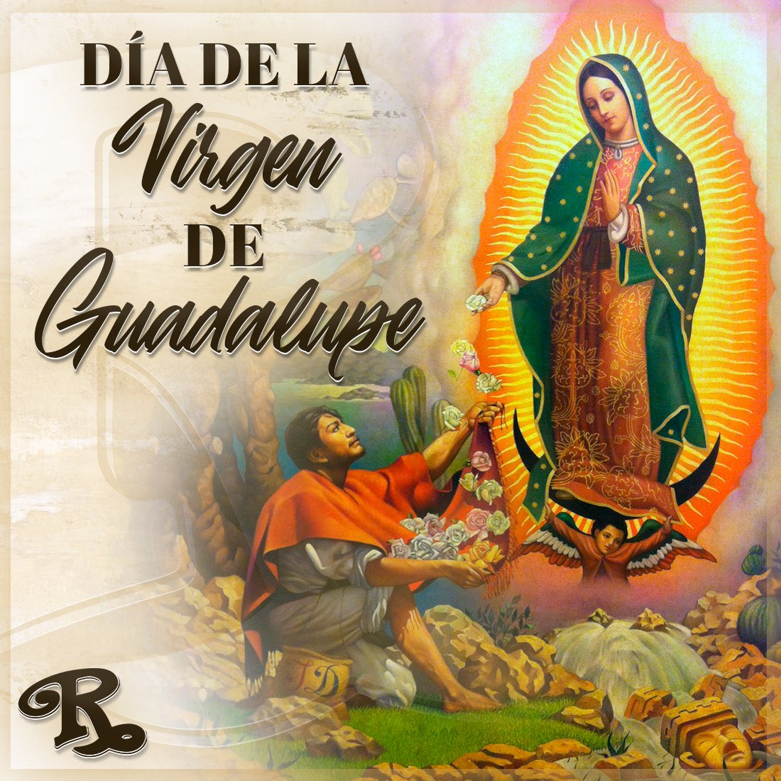 Hoy celebramos a nuestra morenita, La Virgen de Guadalupe. ¡Madre, cúbrenos siempre con tu manto! 💐