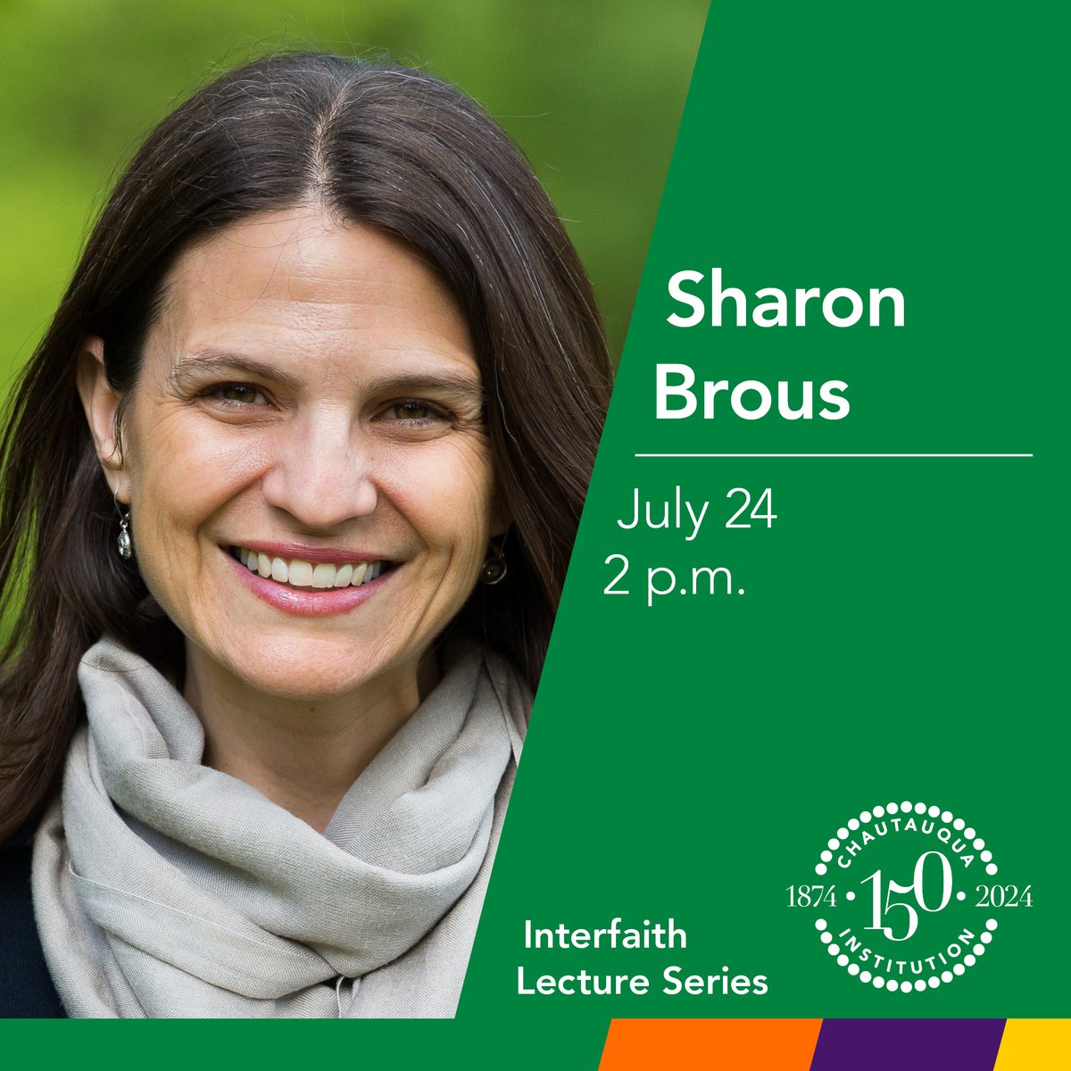 🚨#CHQ2024 ANNOUNCEMENT🚨 We are thrilled to welcome senior founding rabbi of of IKAR, Sharon Brous to our 2024 Interfaith Lecture Series, as Chautauqua celebrates 150 years! #CHQ2024 #chq150 #INFWeekFive