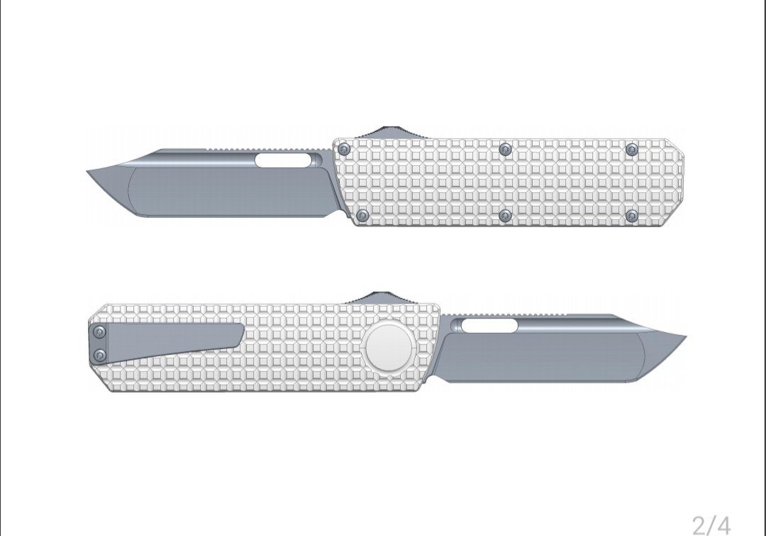 Concept for Pulse OTF Bowie?🤔
6061 Aluminum scales
Titanium Button & Clip
Compound ground Magnacut Blade

Drop some comments and let us know your thoughts👊
#knifenuts #edge #knife #everydaycarry