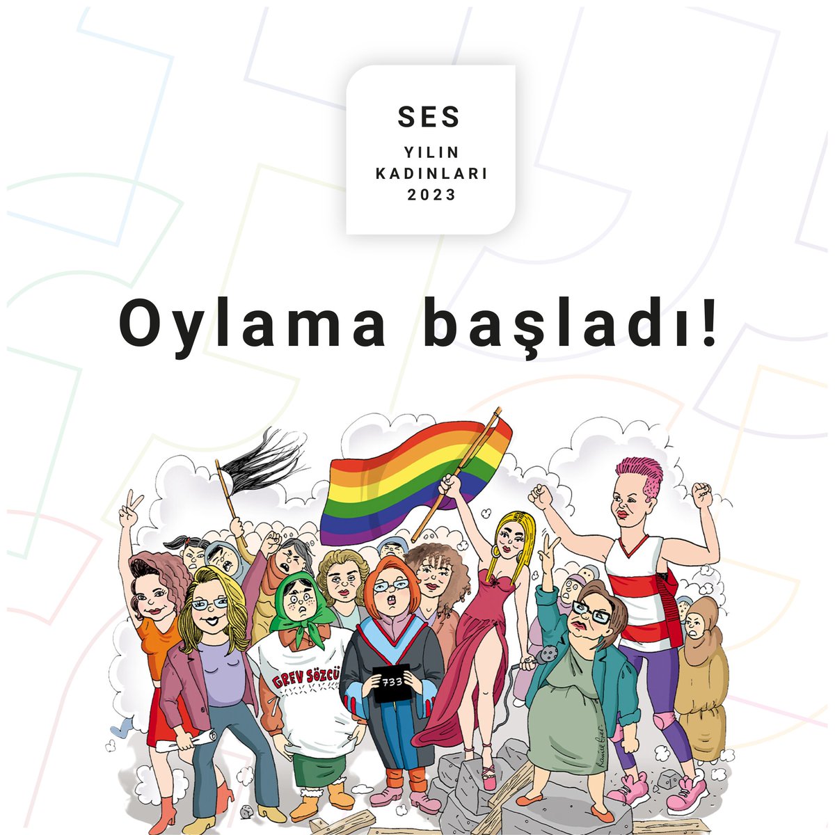 2023 'SES Yılın Kadınları Adayları'na Oy Verin! Oylama 25 Aralık tarihine kadar devam edecek. 2023 Yılın Kadınları, 18 Ocak 2024'te Pera Müzesi'nde yapılacak ödül töreniyle duyurulacak. tr.surveymonkey.com/r/HSRK78L