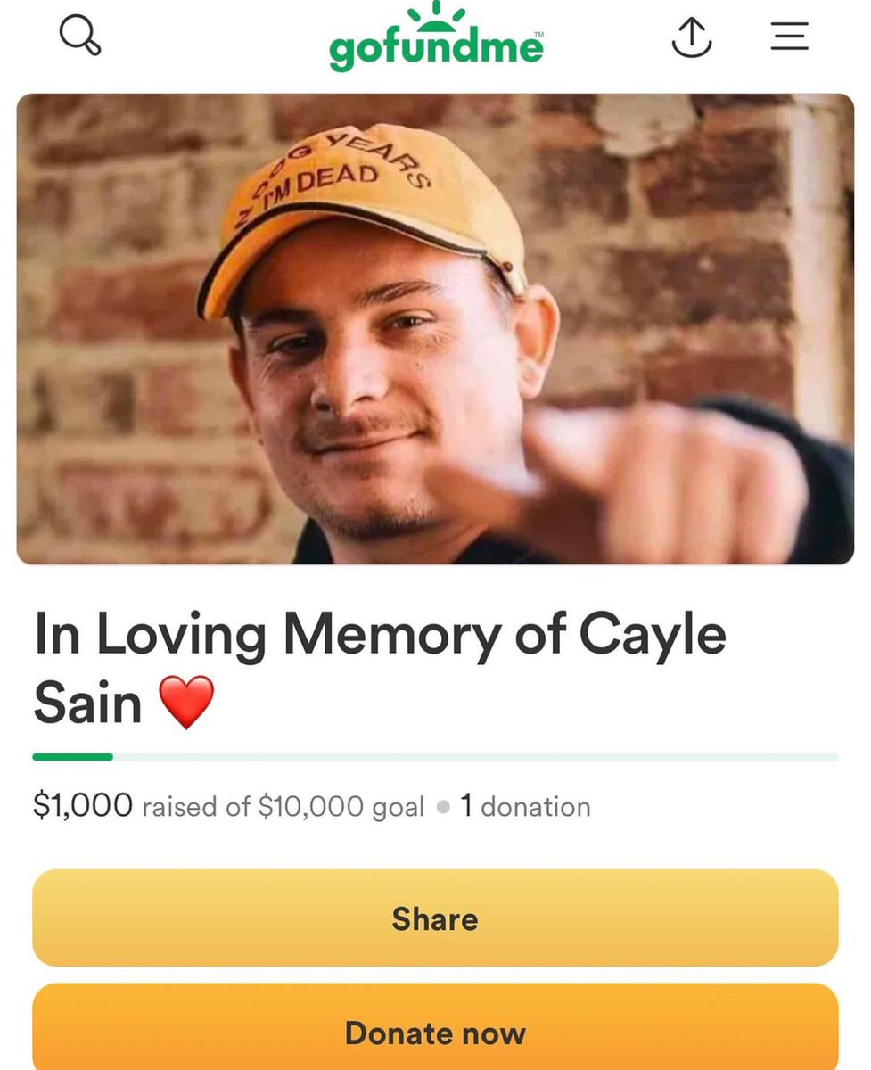 A memorial fund has been set up for Cayle’s family. Please considering sharing and donating. Thank you. gofundme.com/f/in-loving-me…