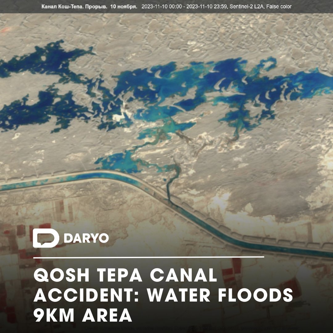 #QoshTepacanal #accident: Water #floods 9km area
 
🚧💦🏞️ 

The #walls of the #hydraulic structure apparently could not withstand the #pressure of the #waterflow.

👉Details  — dy.uz/GLFYd 

#Afghanistan #CentralAsia #Uzbekistan #Taliban #IrrigationCanal #Irrigation