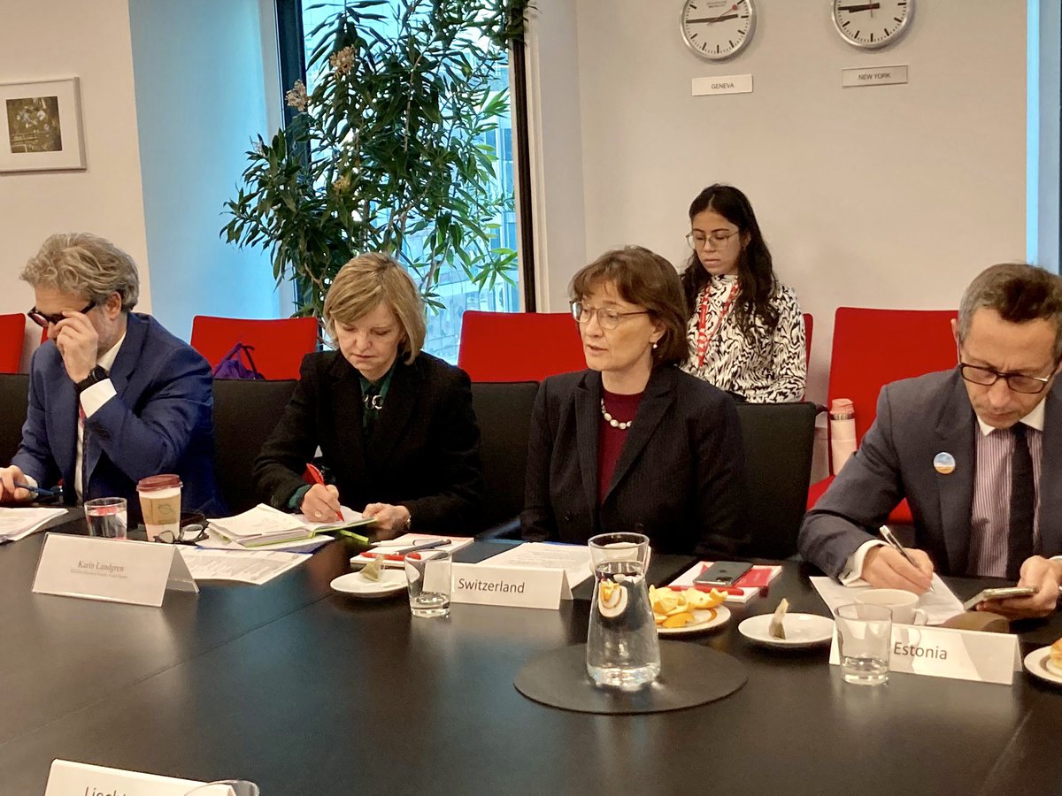 Honored to convene the #ACT group at the🇨🇭Mission today. Together with @SCRtweets, we looked back on an ACT-ive year & prepared for 2024, always striving for more Accountability, Coherence & Transparency. We could not put it better than @LandgrenKarin: “ACT is fired up”!