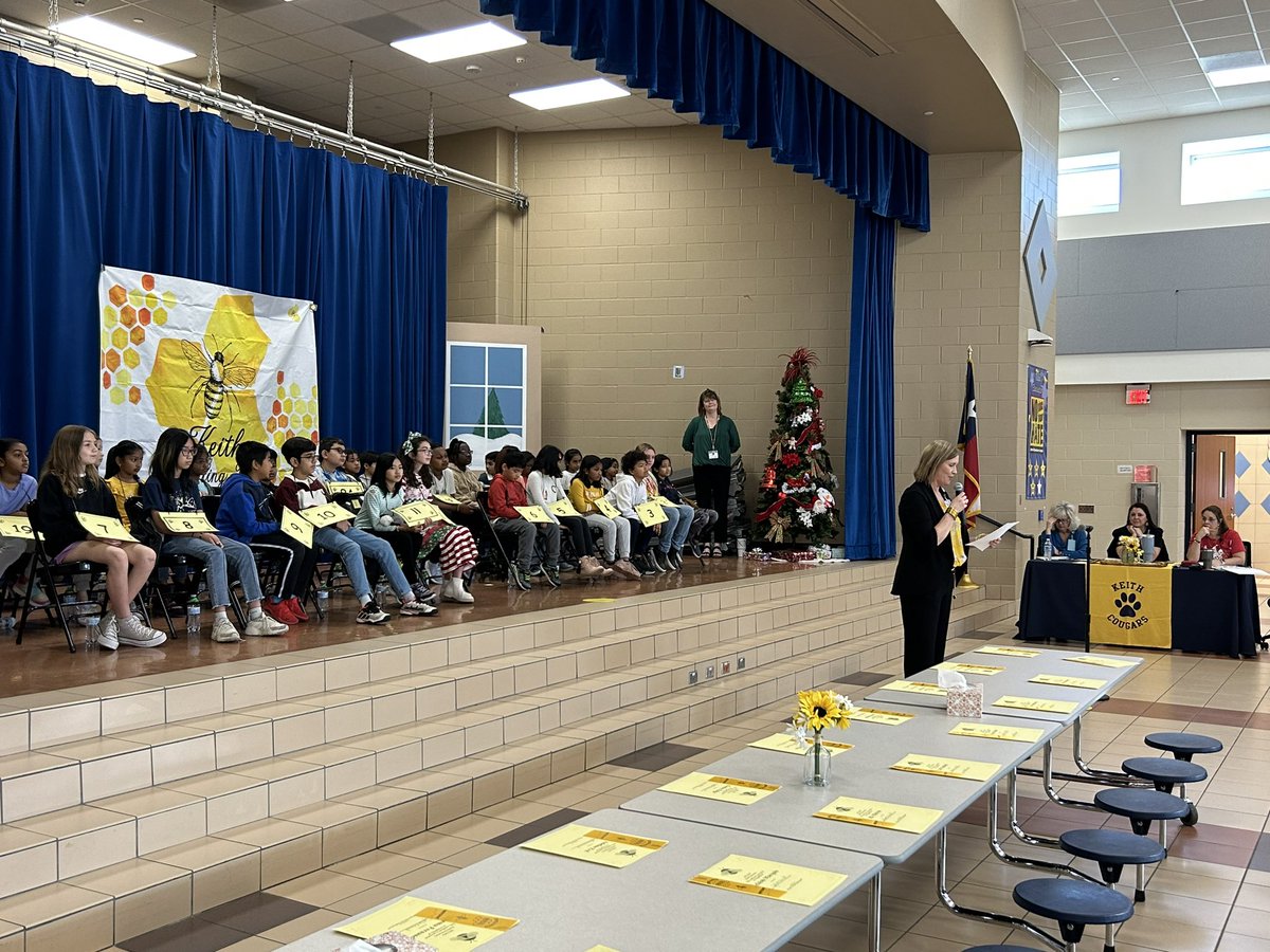 Our Spelling Bee was a success today! Our students demonstrated their fantastic phonics skills in a competition that lasted over two hours! We are proud of all of our spellers! Congratulations to our winner, Thema! Her championship word was “pernicious!”#ThisIsKeith #CFISDspirit