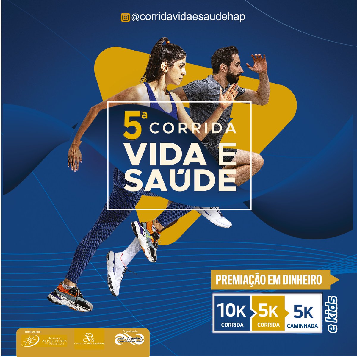 🏃‍♀️🏃‍♂️ Desperte o atleta em você e junte-se a nós para a 5ª Corrida Vida e Saúde em Campo Grande/MS! 🌟🏅 Venha participar deste evento incrível que promove saúde, bem-estar e solidariedade. Saiba mais em: @corridavidaesaudehap