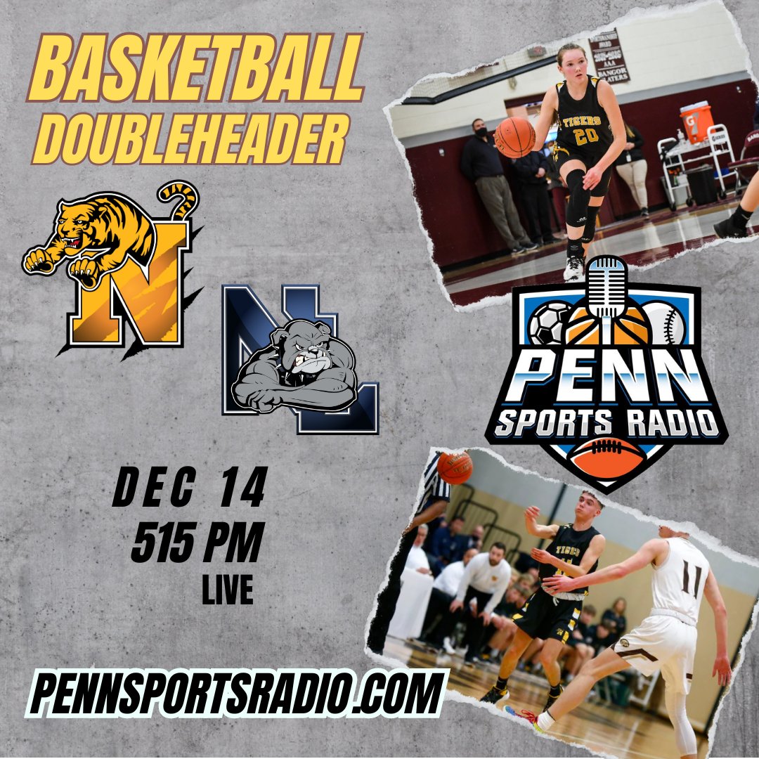 Our 1st 👀 at @NWBoysHoops this season and the 2nd for @NWLLadyTigersBB as they travel to @NorthernLehigh to take on the Bulldogs. Our coverage begins at 5:15pm, LIVE on pennsportsradio.com